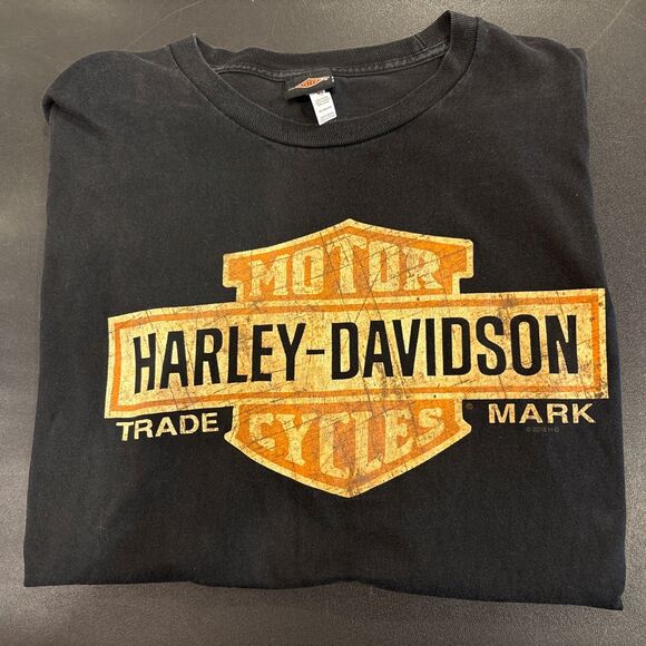 Lot of 2 Harley-Davidson Mens 4XL Black Short Sleeve HD Bar & Shield T-Shirt - Picture 4 of 16